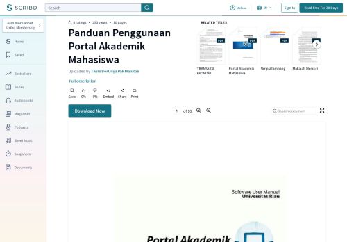 
                            5. Panduan Penggunaan Portal Akademik Mahasiswa - Scribd