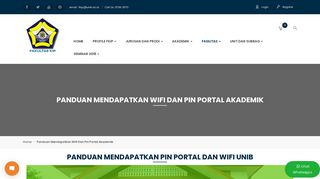 
                            3. Panduan PIN Wifi dan Portal - Fakultas KIP Universitas Bengkulu