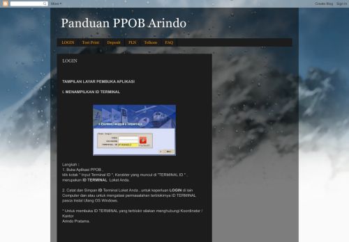 
                            13. Panduan PPOB Arindo: LOGIN