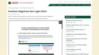 
                            12. Panduan Registrasi dan Login Sister | Biro Sistem Informasi UMY