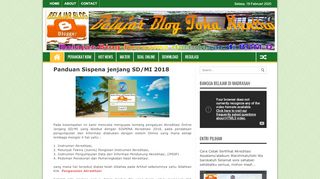 
                            12. Panduan Sispena jenjang SD/MI 2018 - belajar blog toha nantra