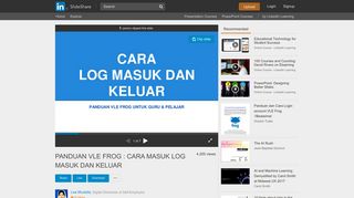 
                            2. PANDUAN VLE FROG : CARA MASUK LOG MASUK DAN ...