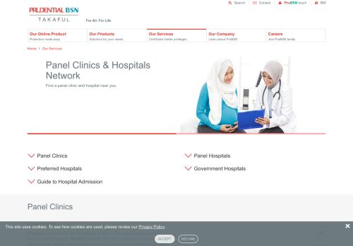 
                            9. Panel Clinics & Hospital Network | Prudential BSN Takaful