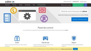 
                            4. Panel de control: gestiona hosting y dominio - CDmon