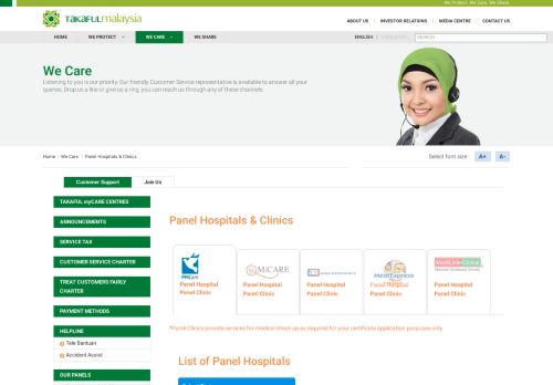 
                            10. Panel Hospitals & Clinics - Syarikat Takaful Malaysia Berhad