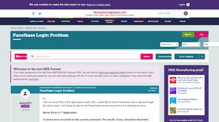 
                            5. Panelbase Login Problem - MoneySavingExpert.com Forums