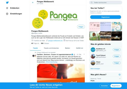 
                            8. Pangea Wettbewerb (@pangea_mathe) | Twitter