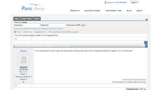 
                            3. Panic Away - Panic Away Affilliate Forum - Topic: The Login Button ...