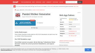
                            12. Panini Sticker Generator - Web-App - CHIP