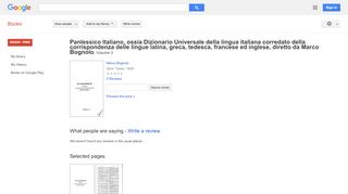 
                            12. Panlessico Italiano, ossia Dizionario Universale della lingua ... - Google बुक के परिणाम