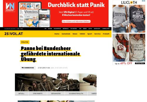 
                            6. Panne bei Bundesheer gefährdete internationale Übung - Politik ...