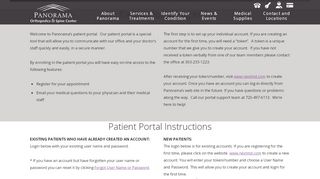 
                            10. Panorama Orthopedics Patient Portal- Next MD - Panorama