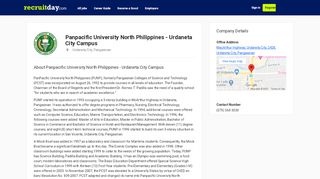 
                            10. Panpacific University North Philippines - Urdaneta City Campus Jobs ...