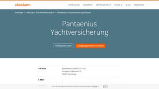 
                            9. Pantaenius Yachtversicherung Kündigungsadresse - Aboalarm