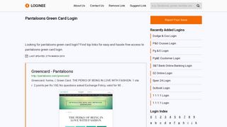 
                            6. Pantaloons Green Card Login
