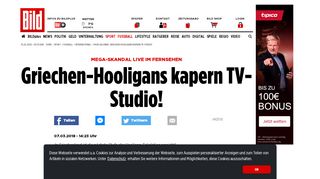 
                            9. PAOK Saloniki: Griechen-Hooligans kapern TV-Studio! - Fussball ...