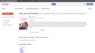 
                            5. Papa, ich bin für dich da: Wie Sie Demenzkranken helfen können - ... - Google Books-Ergebnisseite