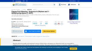 
                            9. Papaya Fruit Ripening: Response to Ethylene and 1 ...