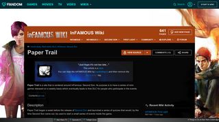 
                            6. Paper Trail | InFAMOUS Wiki | FANDOM powered by Wikia