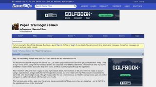 
                            4. Paper Trail login issues - inFamous: Second Son Message Board for ...