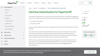 
                            6. PaperCut KB | Card-less Authentication for PaperCut MF
