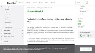 
                            2. PaperCut KB | How do I Log in?
