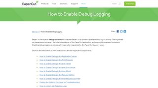 
                            9. PaperCut KB | How to Enable Debug Logging