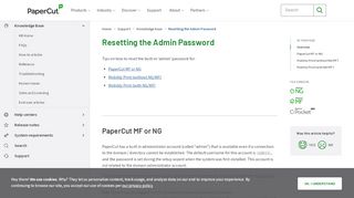 
                            3. PaperCut KB | Resetting the Admin Password