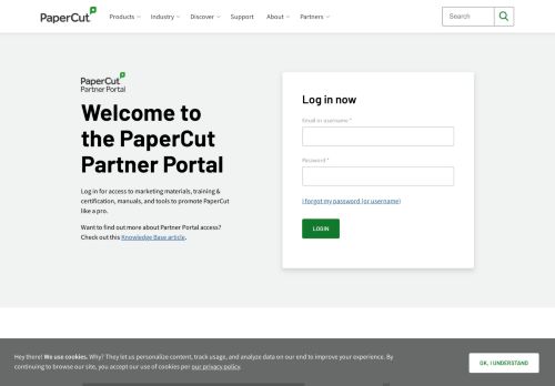 
                            7. PaperCut Portal - ASC and Reseller partner log in