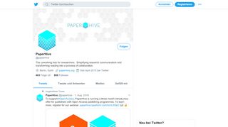 
                            3. PaperHive (@paperhive) | Twitter