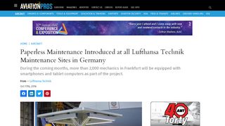 
                            6. Paperless Maintenance Introduced at all Lufthansa Technik ...