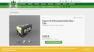 
                            11. Papers OCB Rolls Premium Slim + Tips | Rolls | Papers | Headshop |