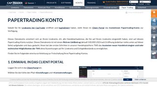 
                            4. Papertrading Konto - captrader.com