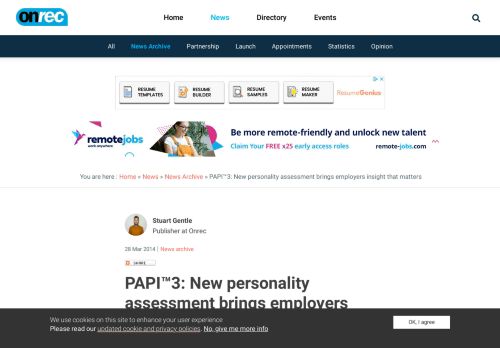
                            11. PAPI™3: New personality assessment brings employers insight that ...