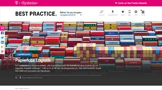 
                            13. Papierlose Logistik: Der Frachtbrief auf digitaler Reise - T-Systems
