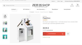 
                            12. Papphaus online bestellen | ZEIT Shop