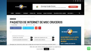 
                            7. Paquetes de Internet MSC Cruceros. Conexión a bordo.