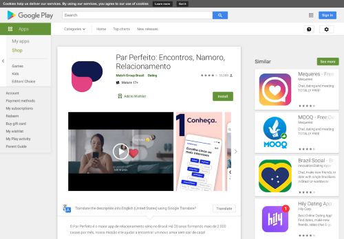 
                            2. Par Perfeito: Encontros, relacionamento e chat – Apps no Google Play