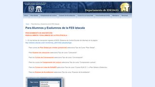 
                            3. Para Alumnos y Exalumnos de la FES Iztacala ... - UNAM