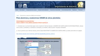 
                            4. Para alumnos y exalumnos UNAM de otros planteles – Departamento ...