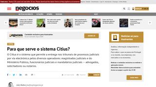 
                            11. Para que serve o sistema Citius? - Justiça - Jornal de Negócios