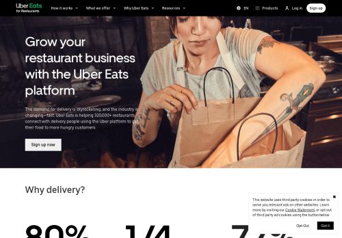 
                            4. Para restaurantes – Uber Eats