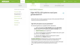 
                            10. Para Transferi - Support - NETELLER