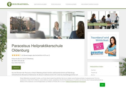 
                            8. Paracelsus Heilpraktikerschule Oldenburg - Oldenburg - Heilpraktiker ...