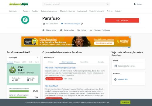 
                            9. Parafuzo - Serviços de Limpeza - Reclame Aqui