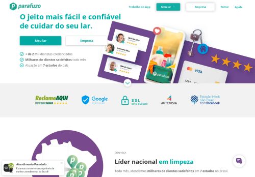 
                            4. Parafuzo.com: Contrate uma faxina para amanhã