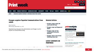 
                            6. Paragon acquires Paperhat Communications from admin | PrintWeek