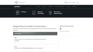 
                            6. Paragon Driver for macOS (10.10 and above) | Seagate
