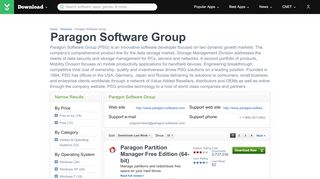 
                            11. Paragon Software Group - Download.com - CNET Download