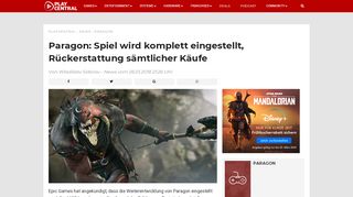 
                            10. Paragon - Spiel wird komplett eingestellt, Rückerstattung sämtlicher ...